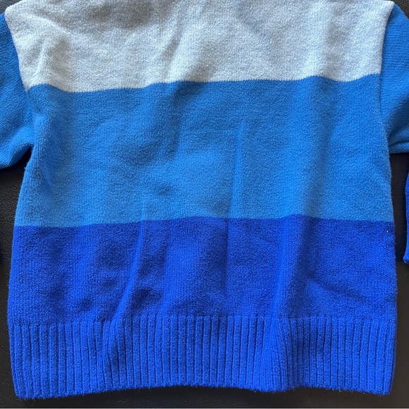 Gap Kids CashSoft Blue Stripe Turtleneck Sweater Girls Size Small - Picture 3 of 8